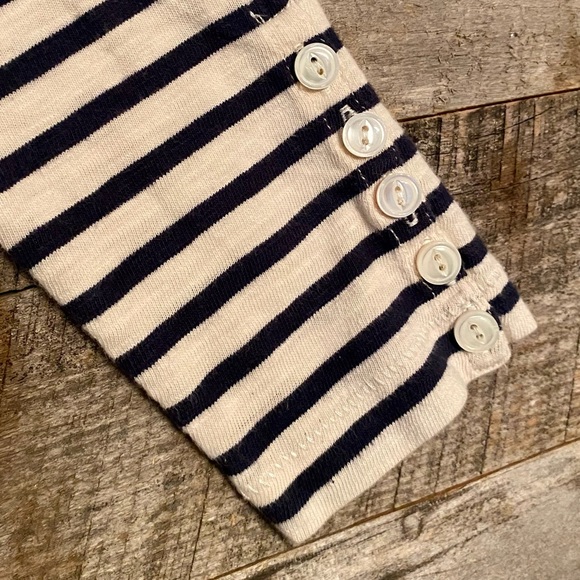 J. Crew, Black and Cream, Striped Shirt - Picture 2 of 2